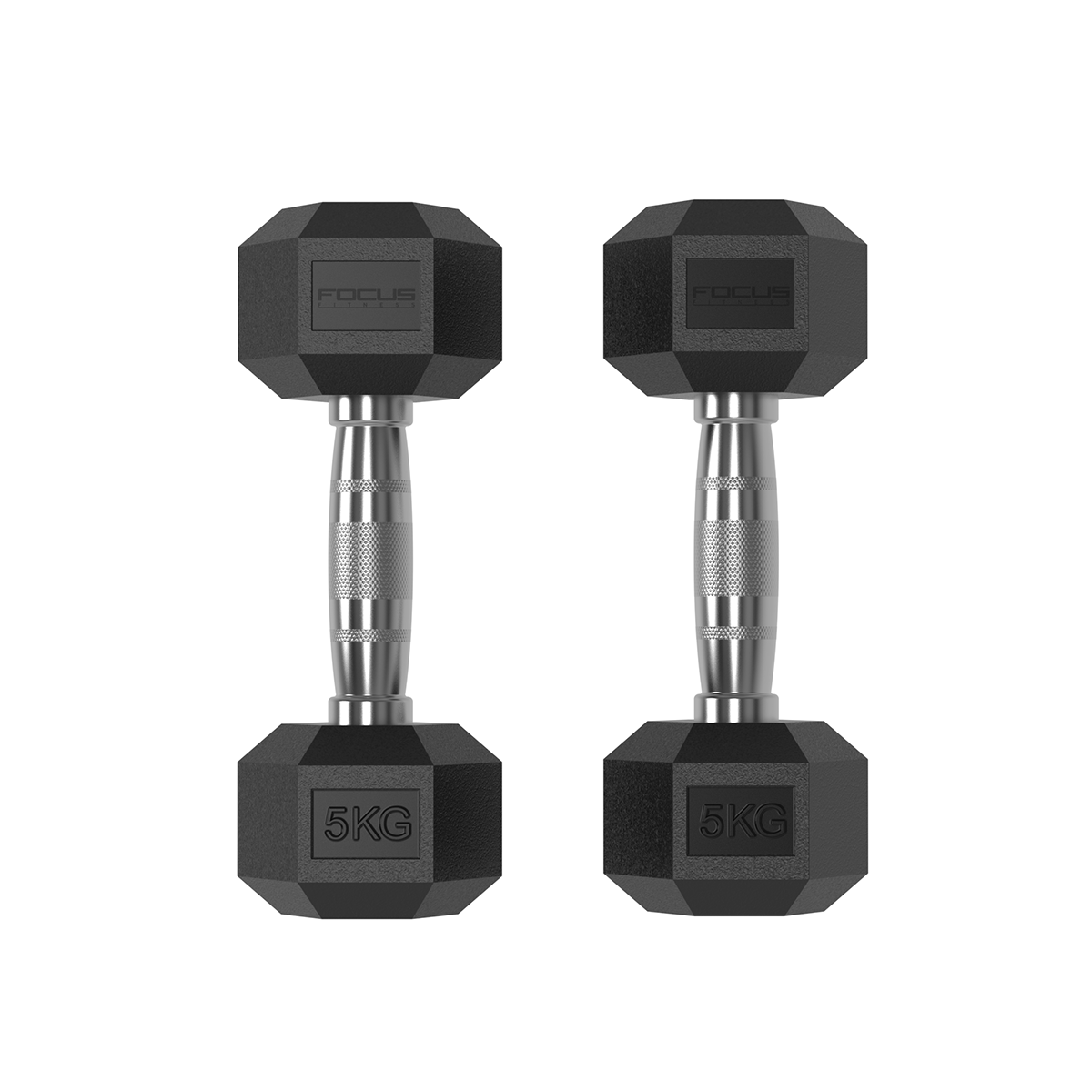 Hexa Dumbbells - Focus Fitness - 2 x 5 kg