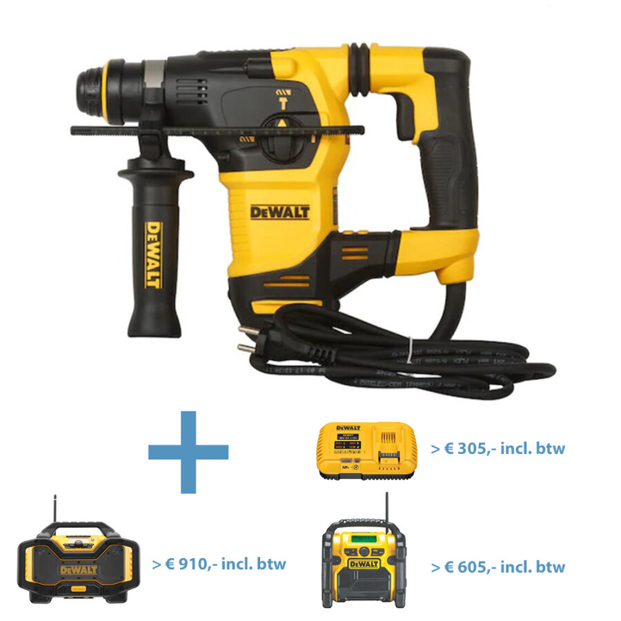 DeWALT D25333K-QS combihamer SDS-Plus in TSTAK koffer