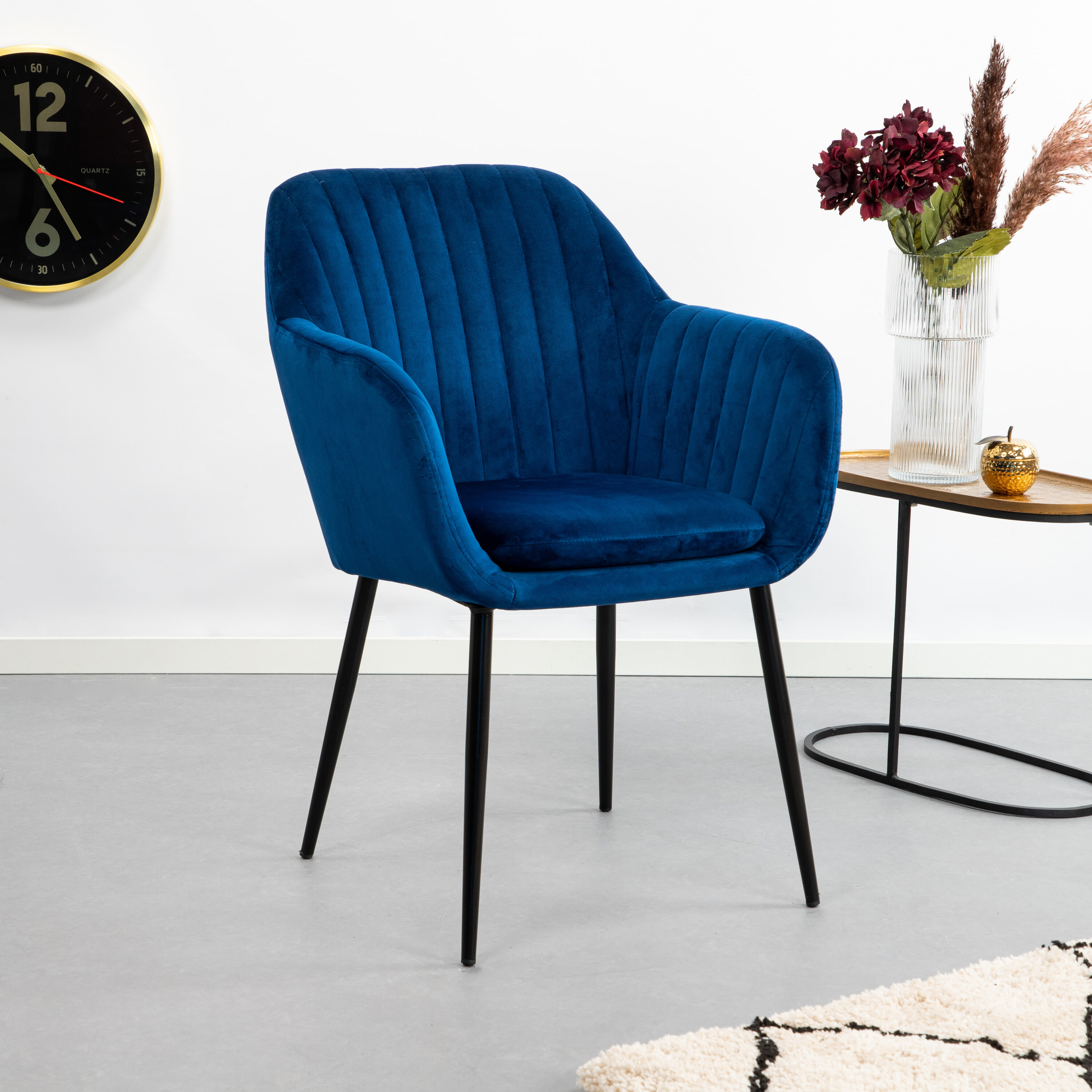 Sohome Eetkamerstoel Albin Black Velvet