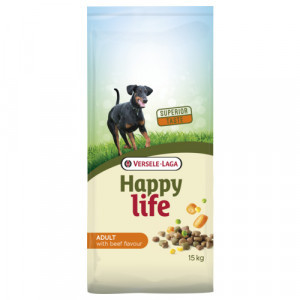 Happy Life Adult met rundsmaak hondenvoer 2 x 15 kg