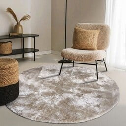 Vloerkleed Calida Creme - Elle Decoration Cosy - Rond - Dekbed-Discounter.nl