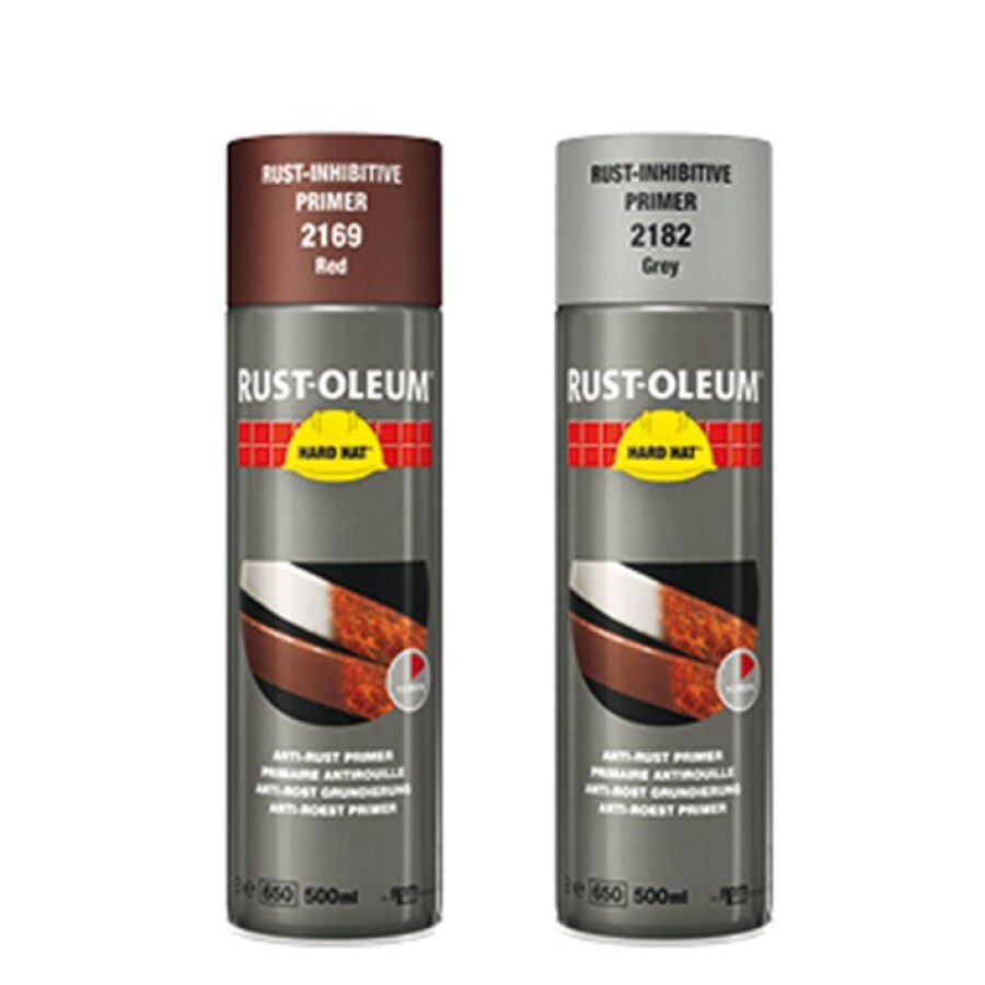 Rust-Oleum roestwerende primer - Hard Hat Zinc - grijs - mat - 0.5l - spuitbus