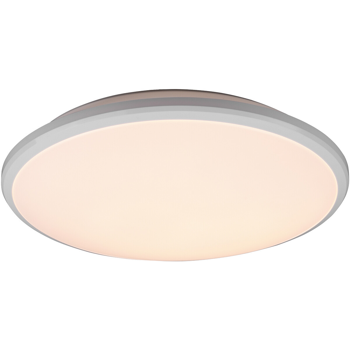 LED Plafondlamp - Plafondverlichting - Trion Lombis - 20.5W - Natuurlijk Wit 4000K - Dimbaar - Rond - Mat Wit - Kunststof