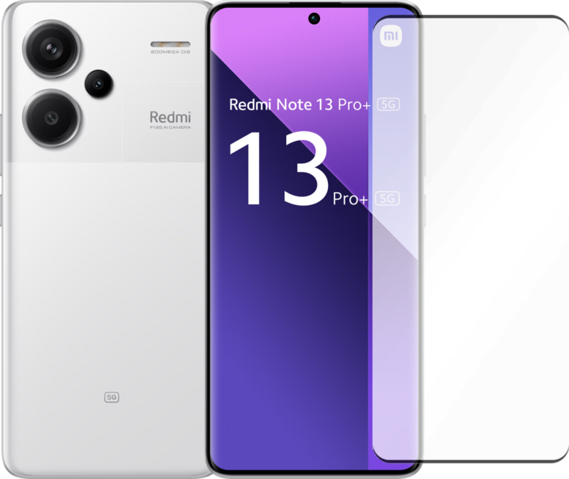 Redmi Note 13 Pro+ 512GB Wit 5G + Just in Case Tempered Glass Screenprotector