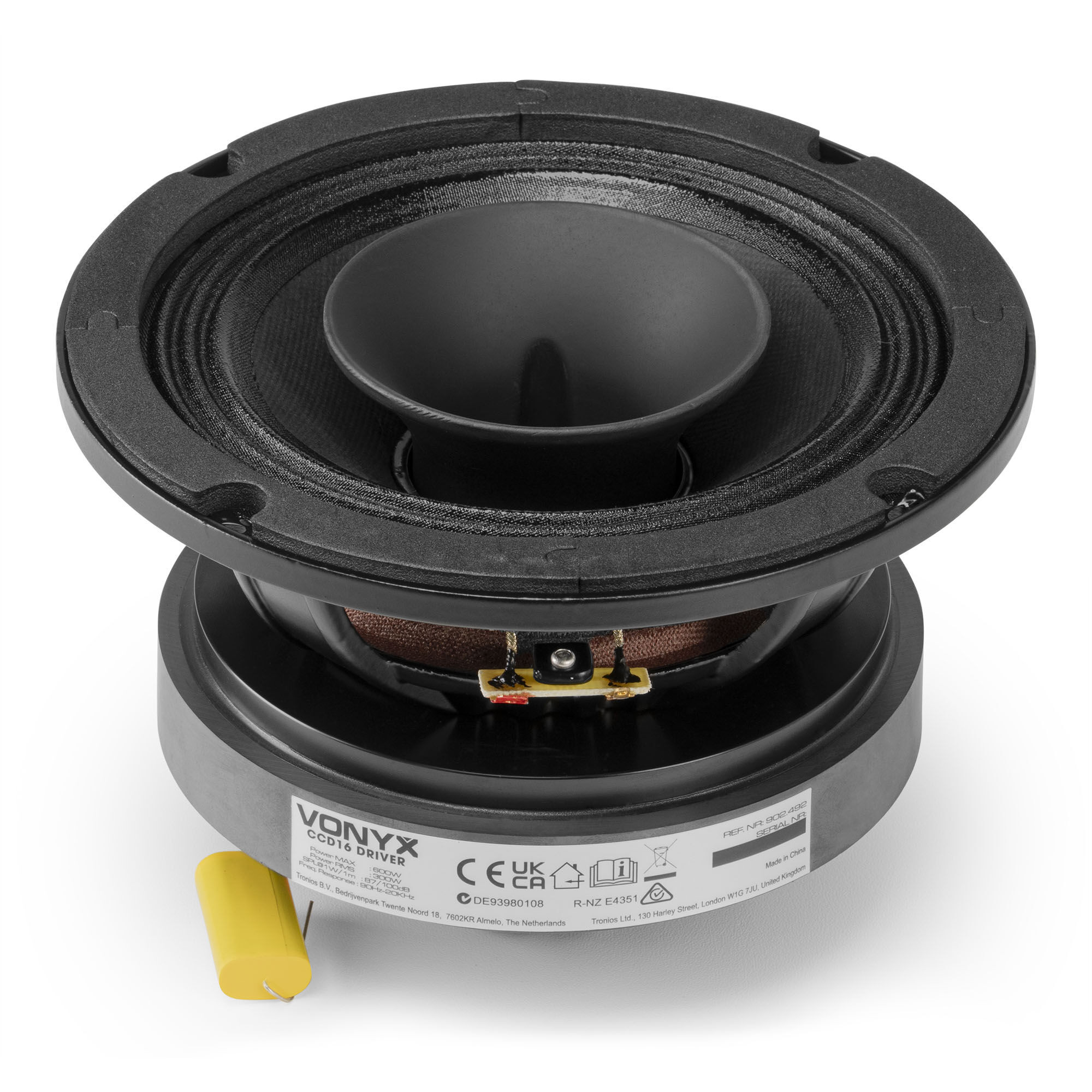 Vonyx CCD16 Coaxiale speaker - Geschikt voor inbouw in auto's - 6.5