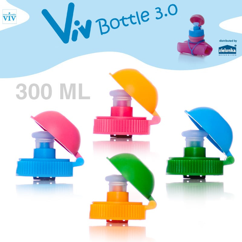 Draaidop met afsluitbare trektuit voor 300 ml Viv Bottle 3.0 - Reserveonderdeel Roze