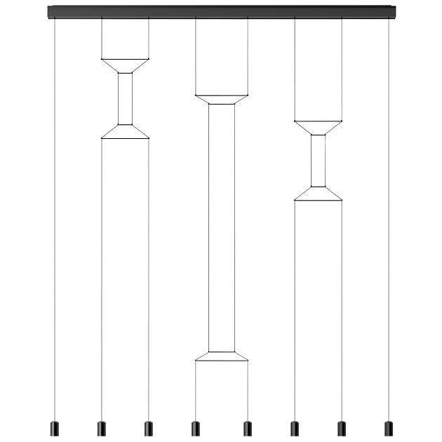 Vibia - Wireflow Lineal 0340 hanglamp Zwart