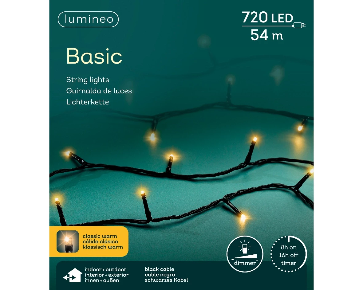 Lumineo basic Rice 720LED 54m klassiek warm