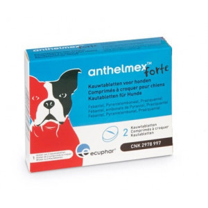 Anthelmex Forte Kauwtabletten voor honden 4 tabletten