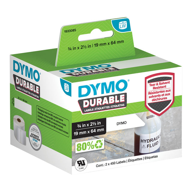 Etiket Dymo 1933085 labelwriter 19x64mm 900 stuks