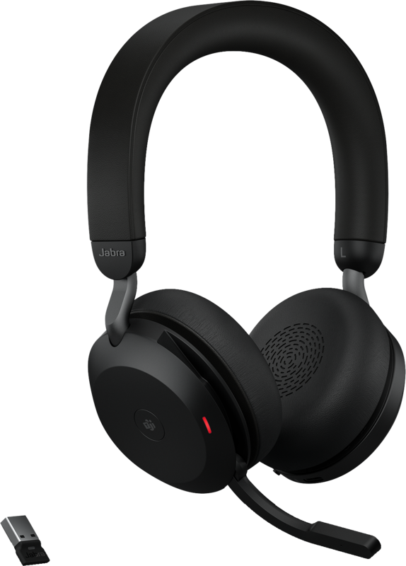 Jabra Evolve2 USB A MS TEAMS 75 Draadloze Office Headset Zwart