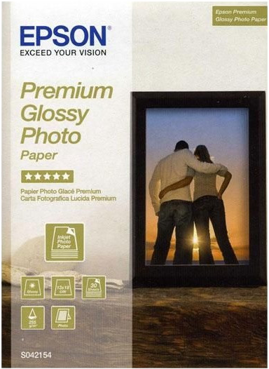 Epson Premium Glossy Fotopapier 30 vel (13 x 18)