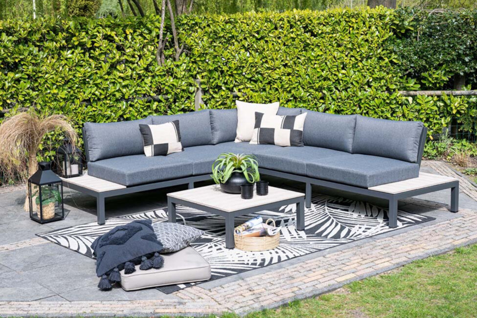 Garden Impressions Nicolle loungeset - Carbon black - donker grijs