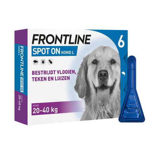 Frontline Spot On 3 Large Hond Large - Anti vlooien en tekenmiddel - 6 pip (LET OP: THT 12-2024)