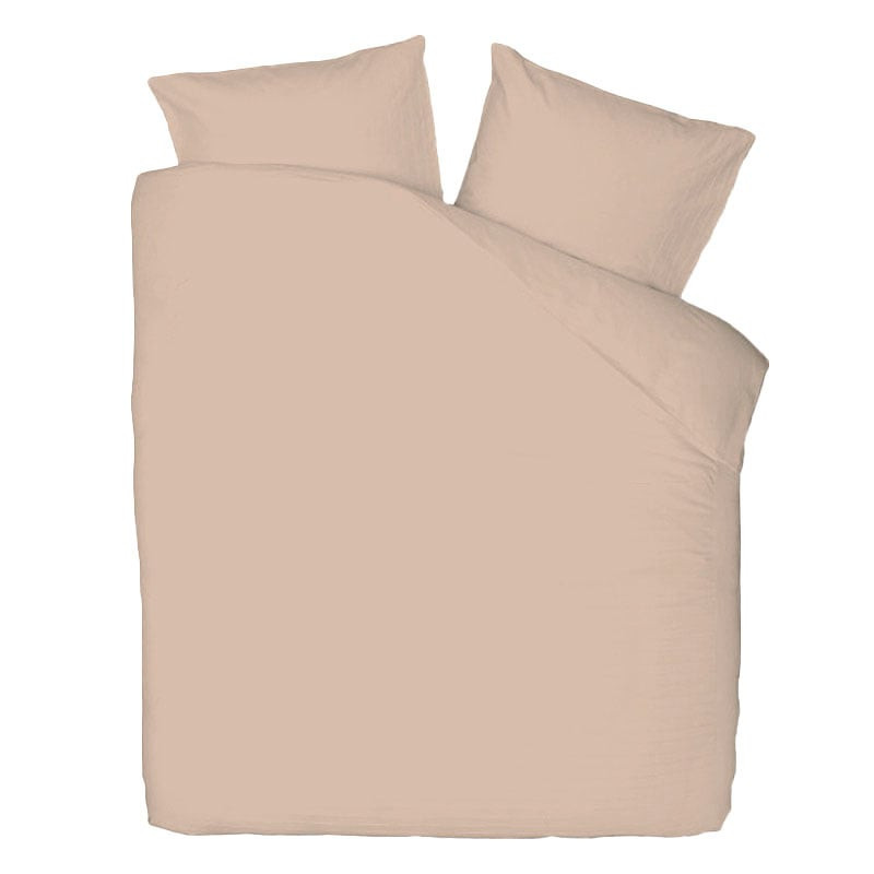 Dekbedovertrek Plain Percale - Tweepersoons (200x200 cm) - Roze Percale katoen - Dessin: Effen - Presence - Dekbed-Discounter.nl