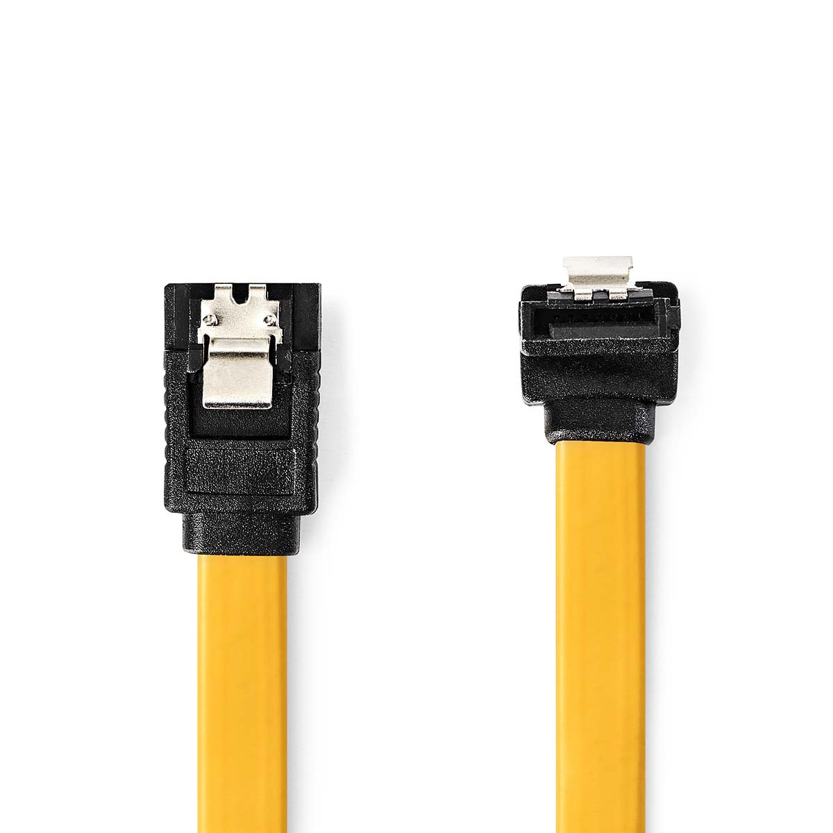 SATA Kabel | 6 Gbps | SATA 7-Pins Female | SATA 7-Pins Female | Polyvinylchloride (PVC) | 1.00 m | Plat | PVC | Geel | Polybag