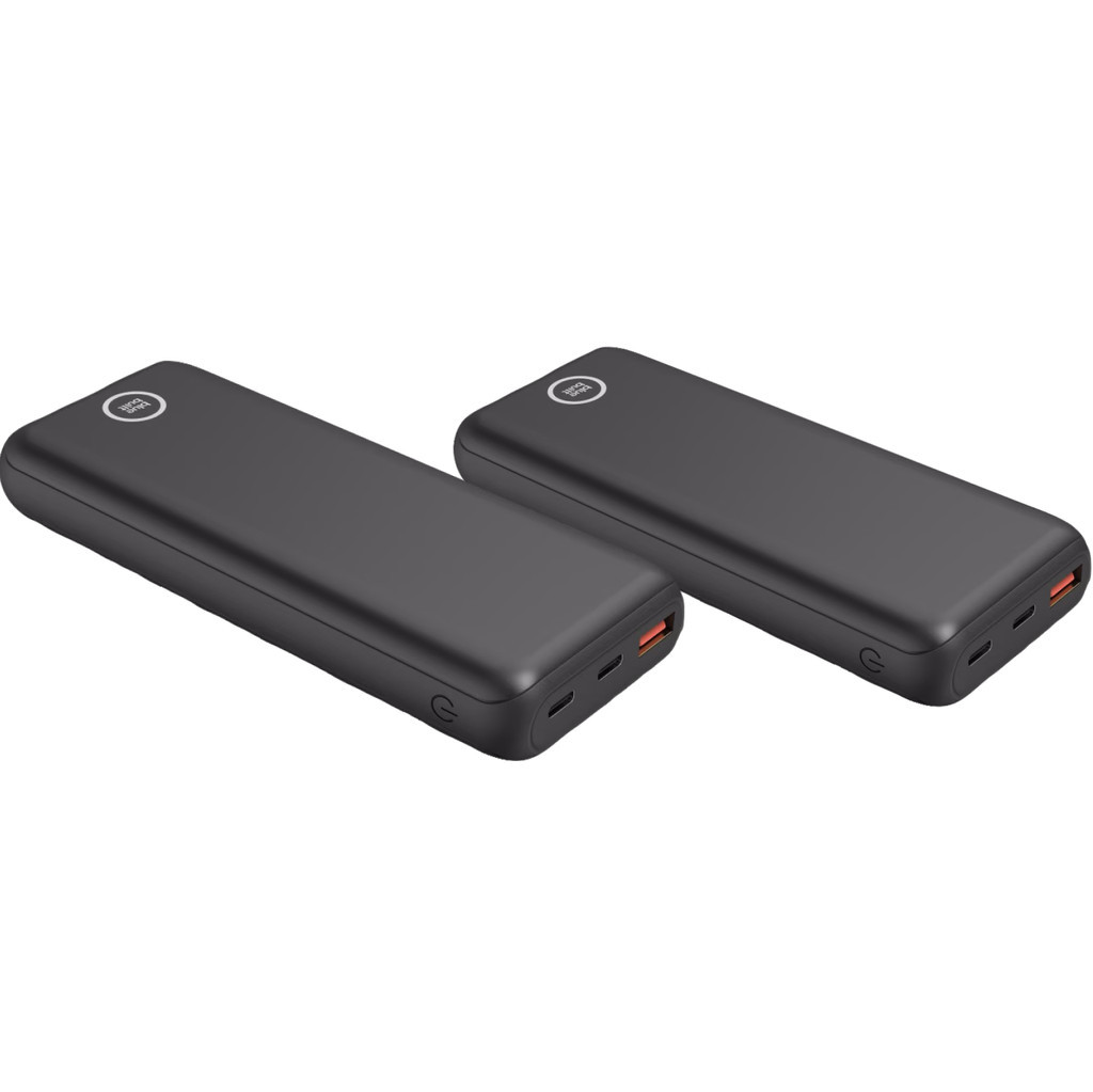 BlueBuilt Powerbank 20.000 mAh Power Delivery en Quick Charge Duo Pack Zwart