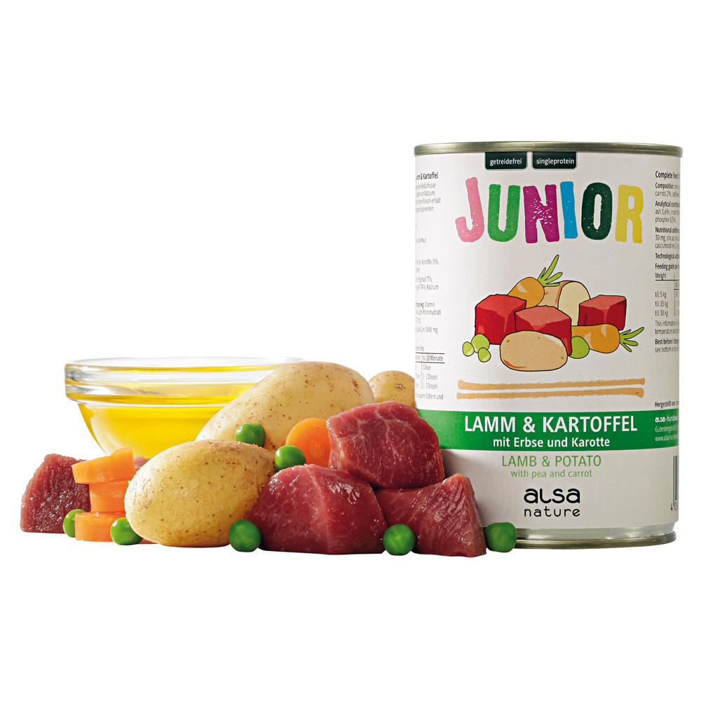 alsa-nature Puppy en Junior Lam met aardappel, 400 g, Aantal: 400 g