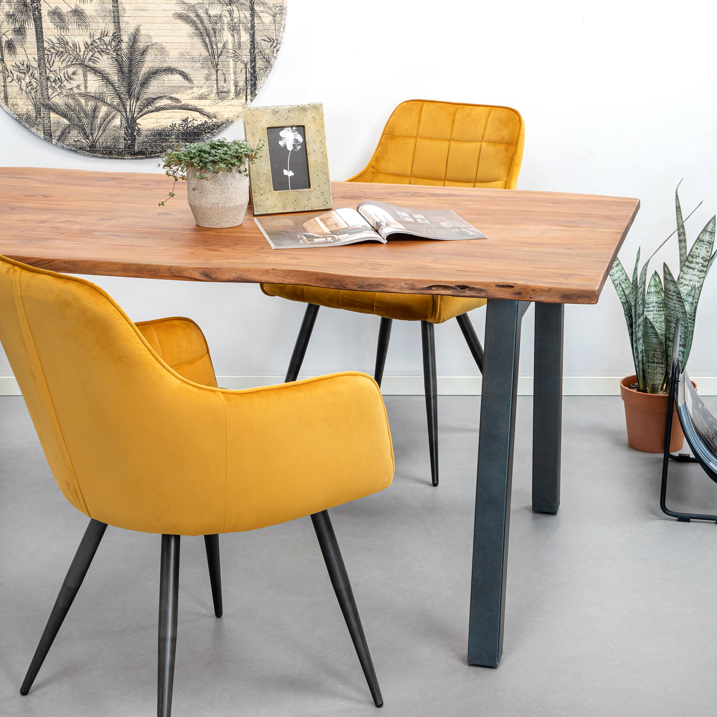 Sohome Industriele Boomstam Eettafel Judge - Massief acacia naturel