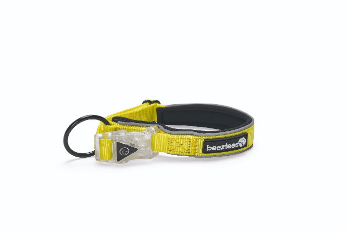 Beeztees safety gear Parinca Premium LED Nylon hondenhalsband 45-50x2,5cm