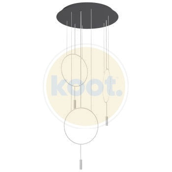 Estiluz - Revolta R70.3S hanglamp Zwart