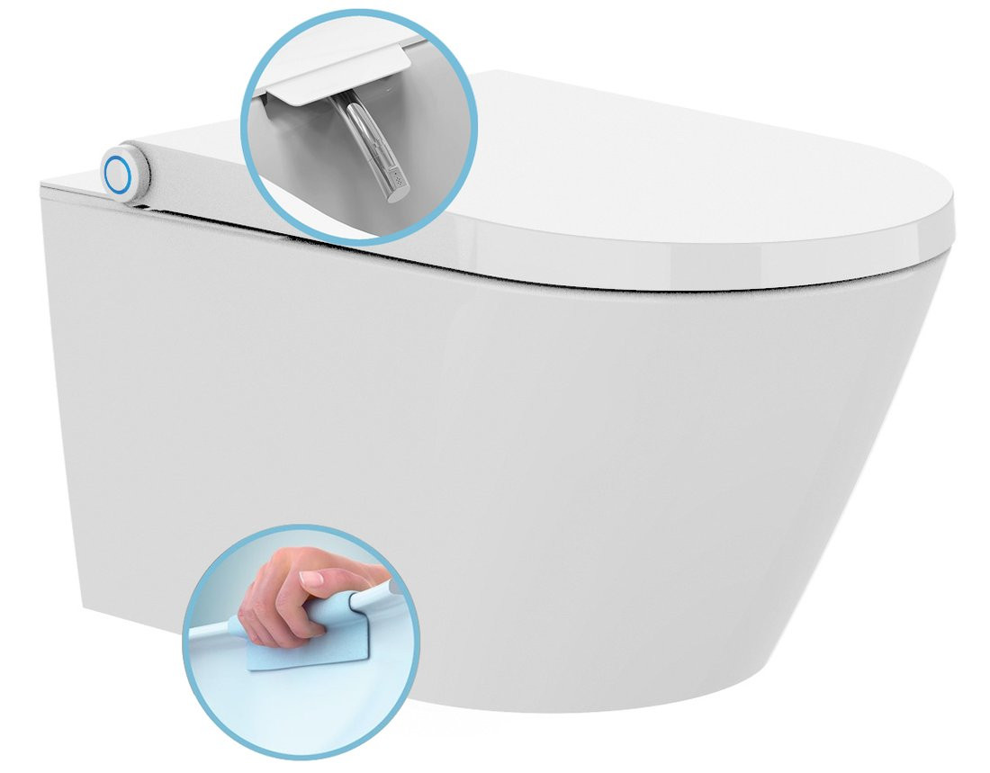 SaniGoods Andria douche wc wit toilet met geïntegreerd elektronisch bidet