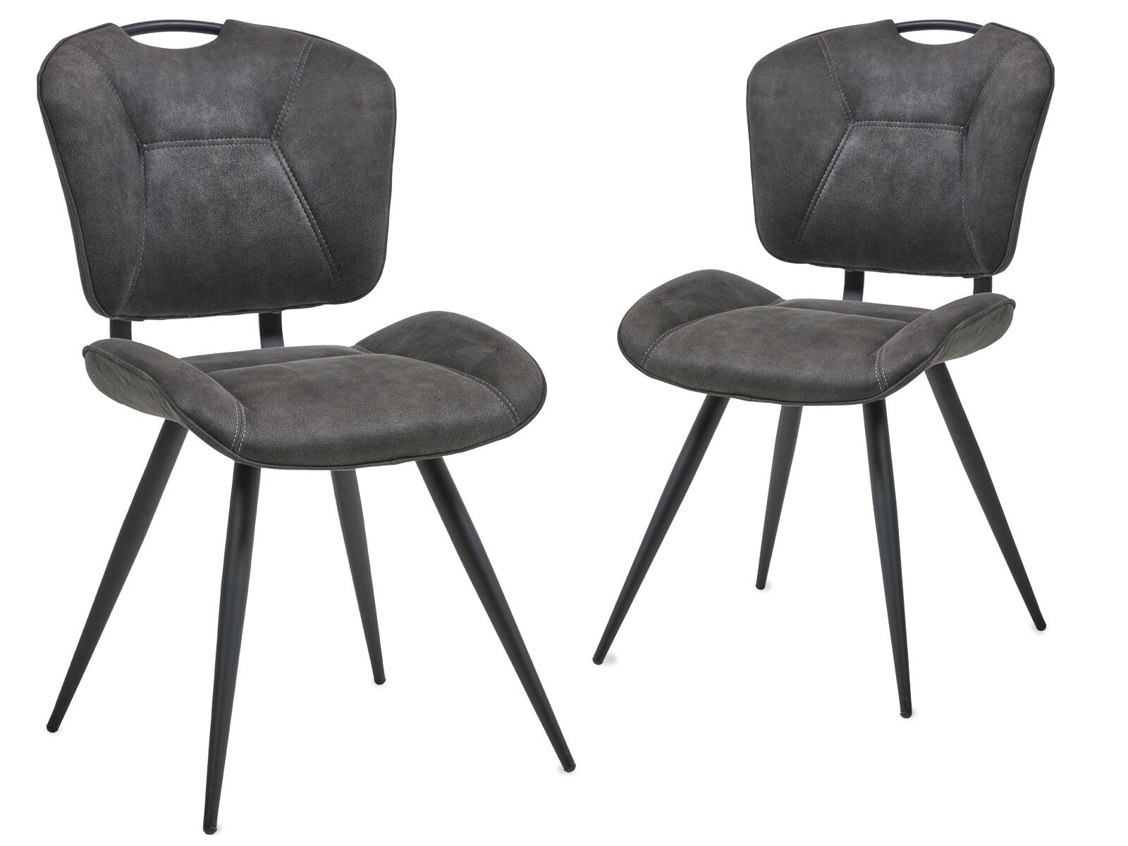 Set van 2 stoelen SIENNA wolkgrijs