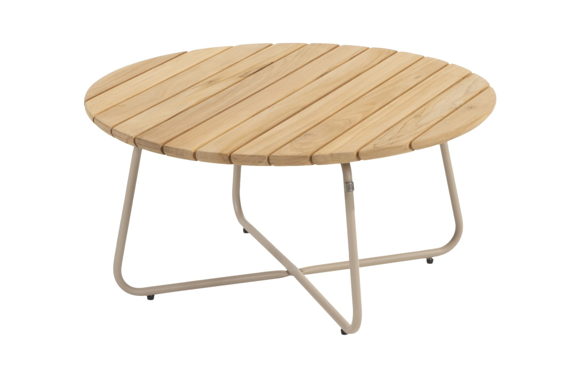 4 Seasons Verdi ronde salontafel teak 73 cm. - Latte