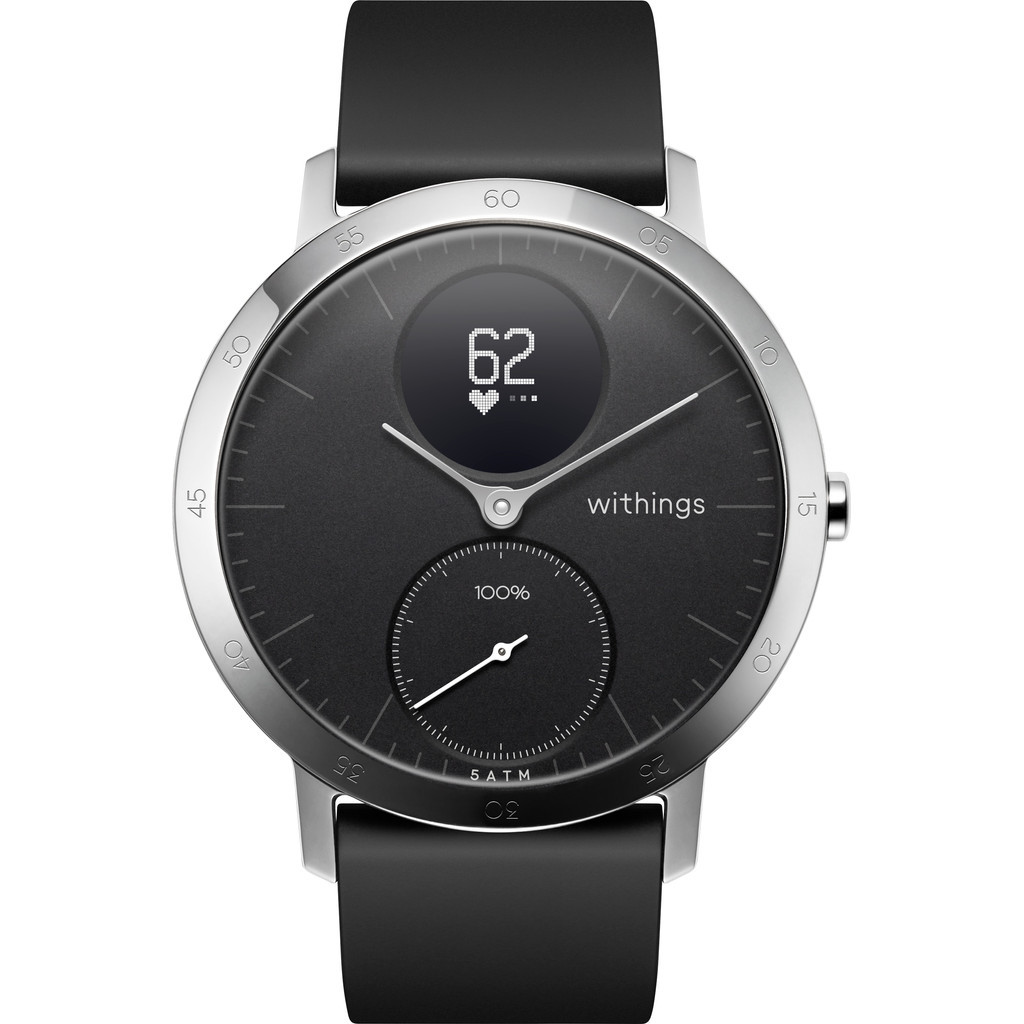 Withings Steel HR Zilver/Zwart 40 mm