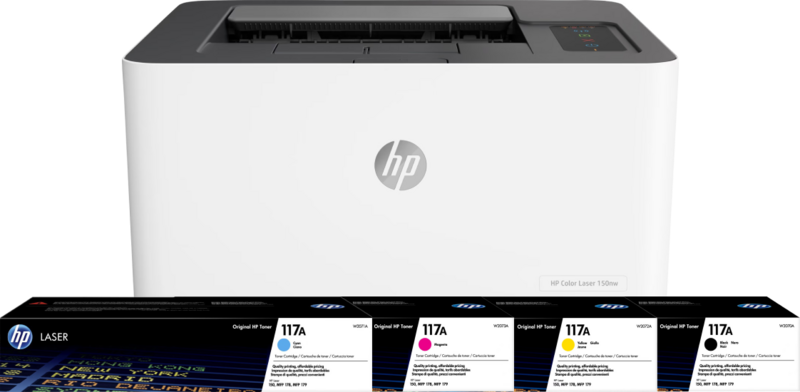 HP Color Laser MFP 150nw  + 1 extra set toners