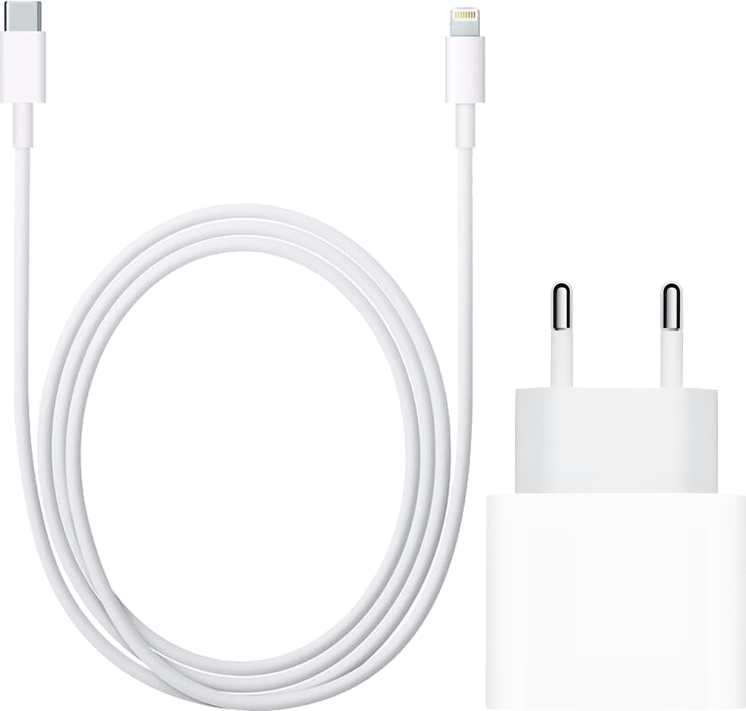 Apple Usb C Oplader 20W + Lightning Kabel 1m Kunststof Wit