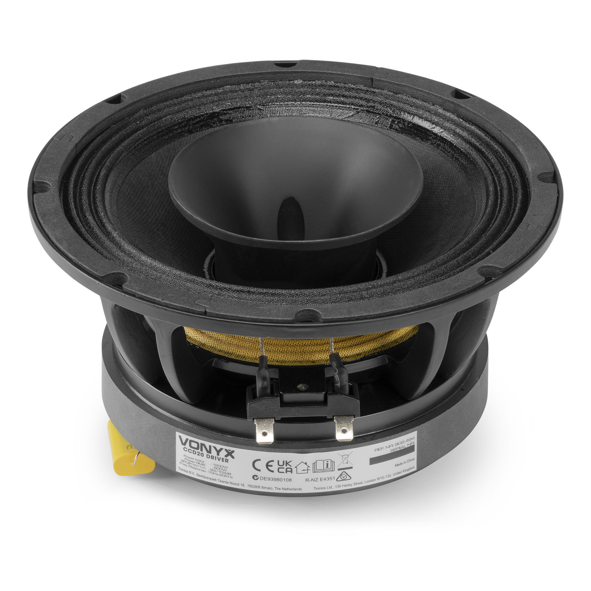 Vonyx CCD20 Coaxiale speaker - Geschikt voor inbouw in auto's - 8 inch