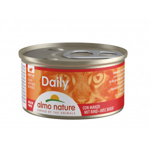 Almo Nature Daily Hapje met rund natvoer kat (85 g) 24 x 85 g