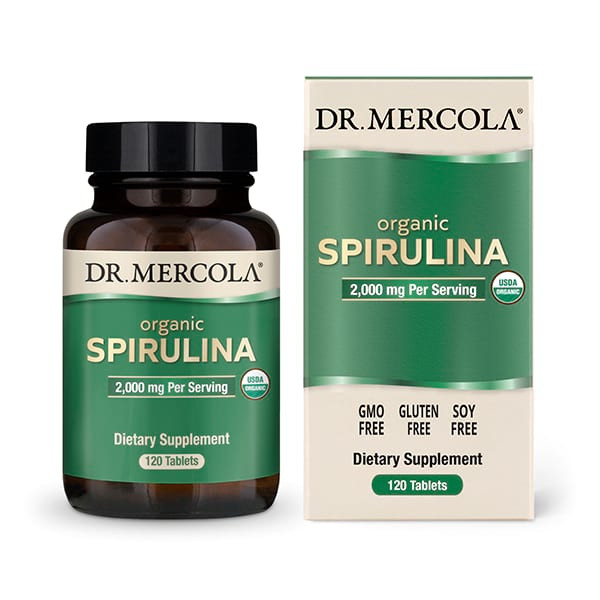 Organic Spirulina 120 tablets dr Mercola