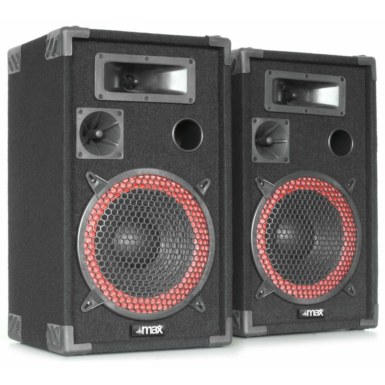 Retourdeal - MAX XEN-3508 set PA luidspreker boxen 8" 500W