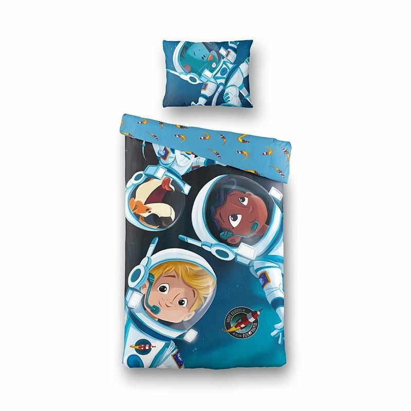 Dekbedovertrek De Kleine Astronaut Space Crew - (x cm) - Meerkleurig Katoen - Dessin: - Divers - Dekbed-Discounter.nl