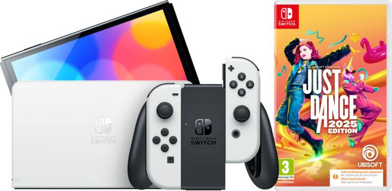 Nintendo Switch OLED Wit + Just Dance 2025