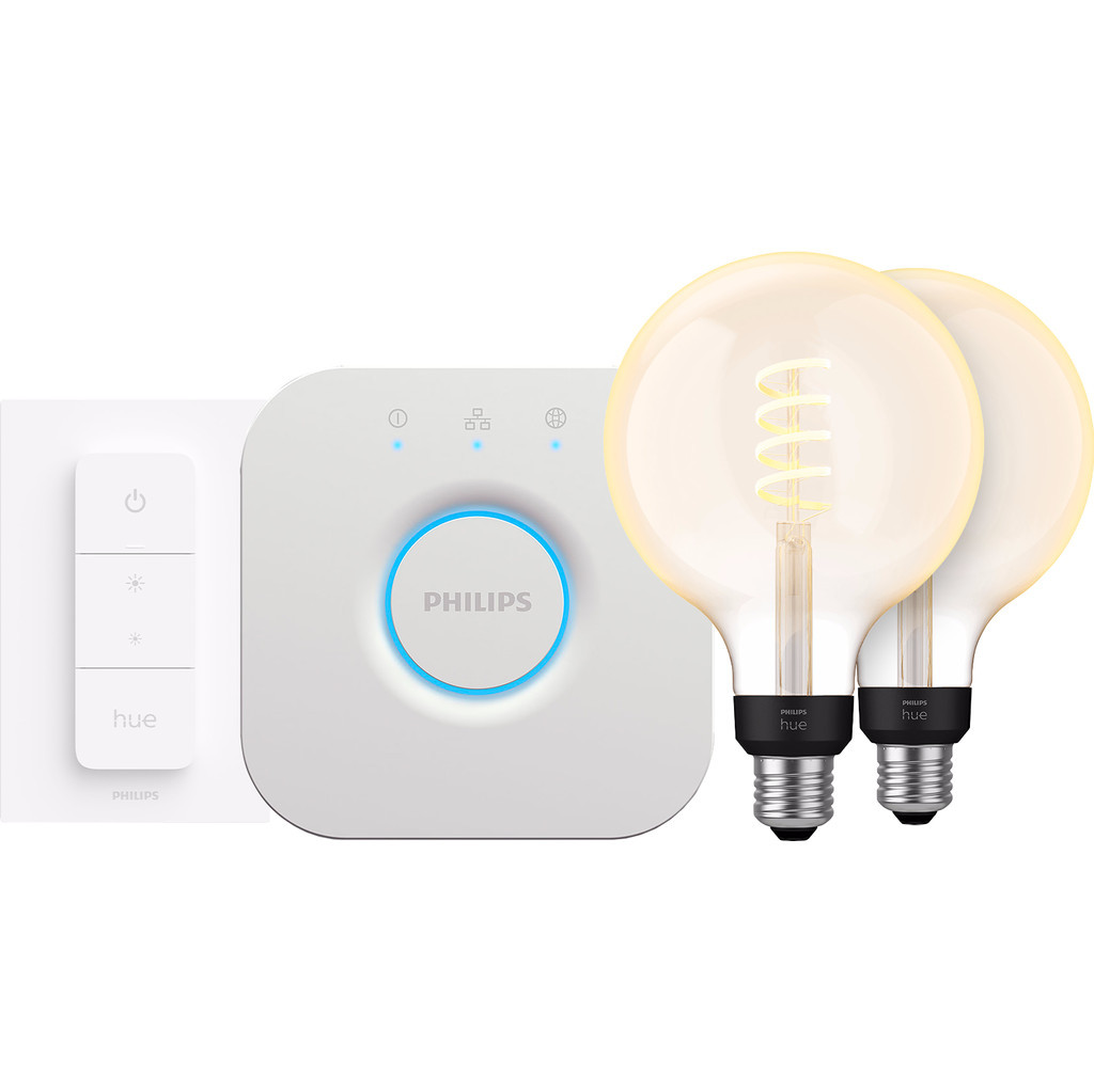 Philips Hue Filament White Ambiance Globe XL 2-Pack Startpakket