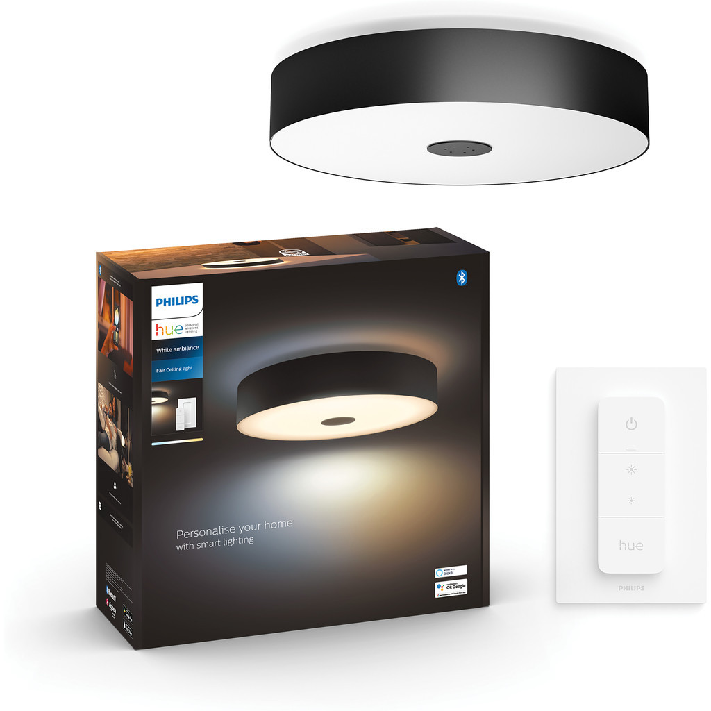 Philips Hue Fair plafondlamp White Ambiance Zwart