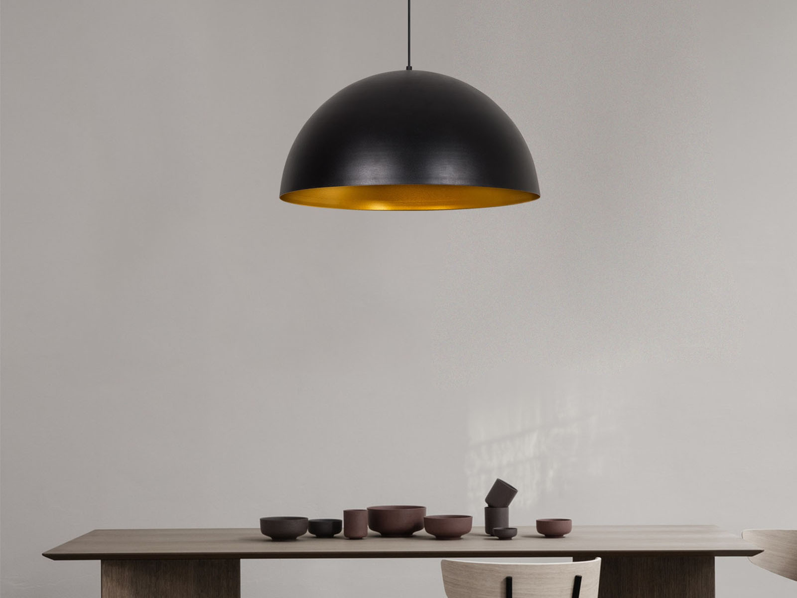 Hanglamp CAVIANA 1 lamp zwart/goud