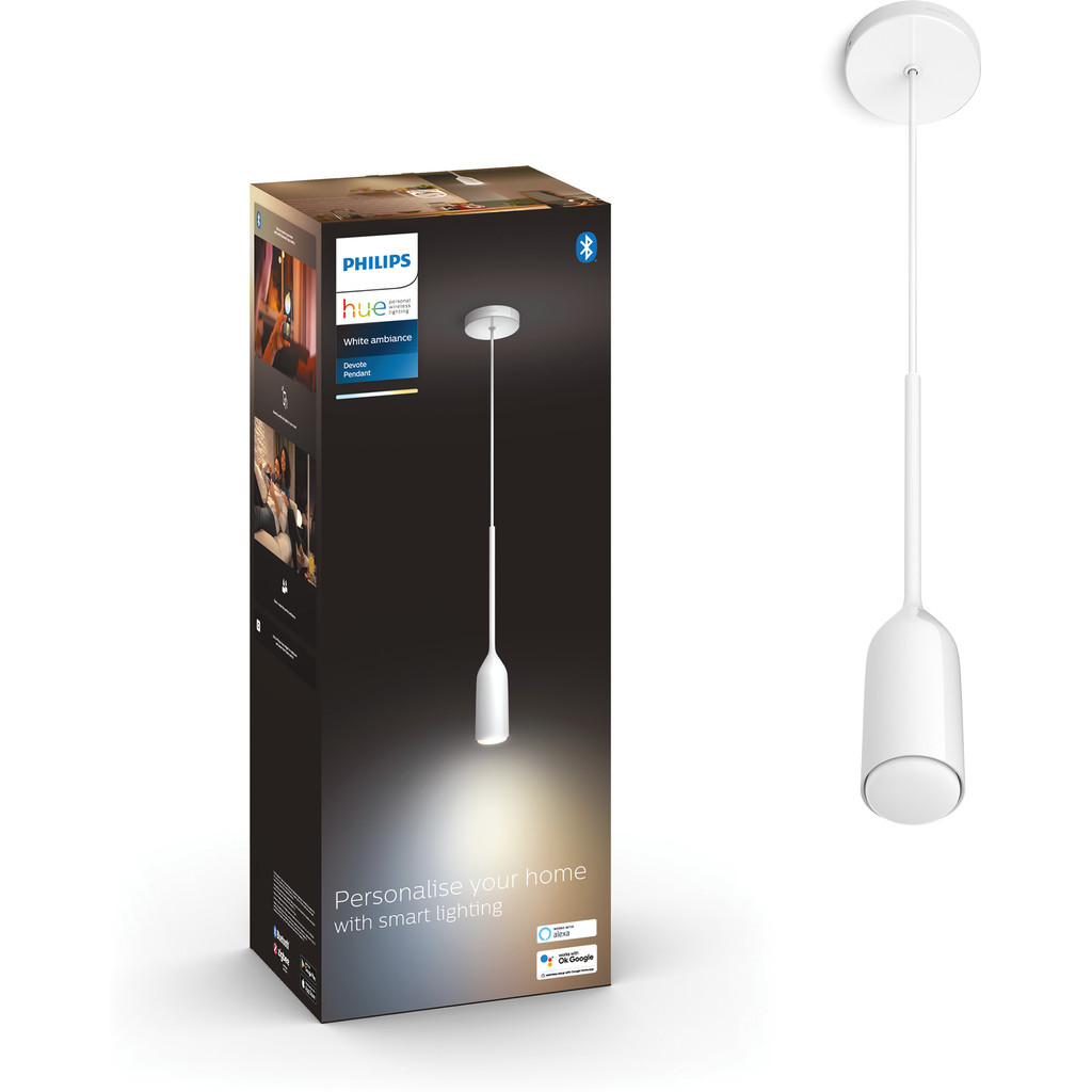 Philips Hue Devote hanglamp White Ambiance Wit