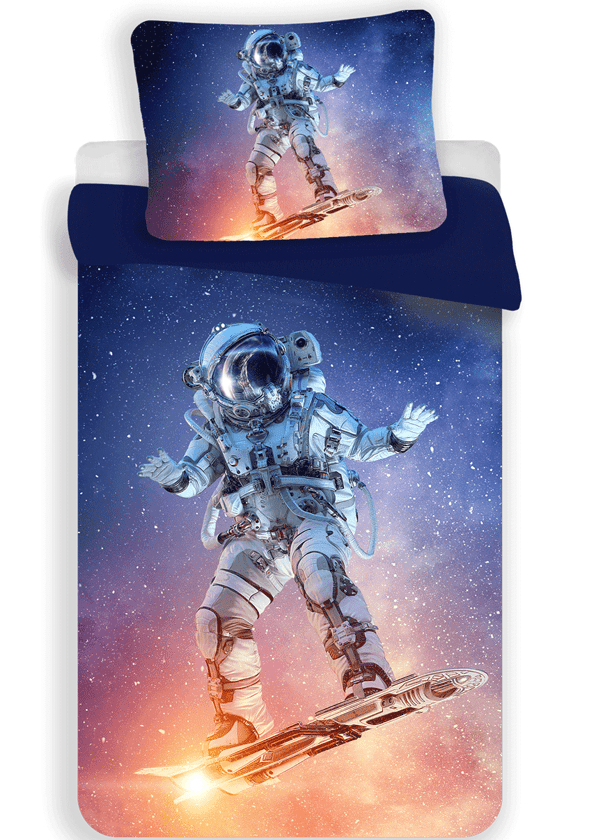 Astronaut Dekbedovertrek eenpersoons - 140 x 200 cm - polyester