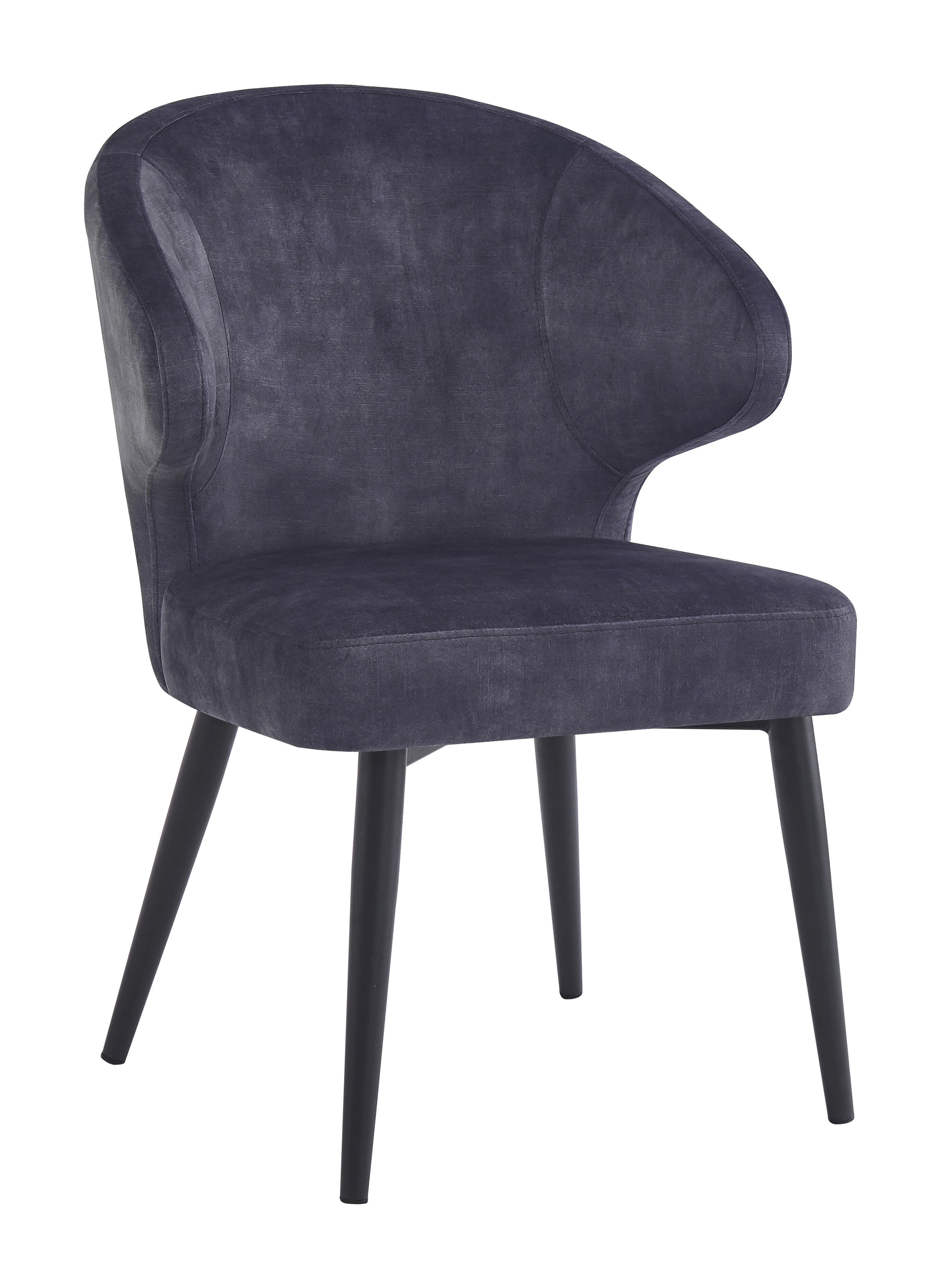 Livingfurn Eetkamerstoel Donna Velvet - Antraciet