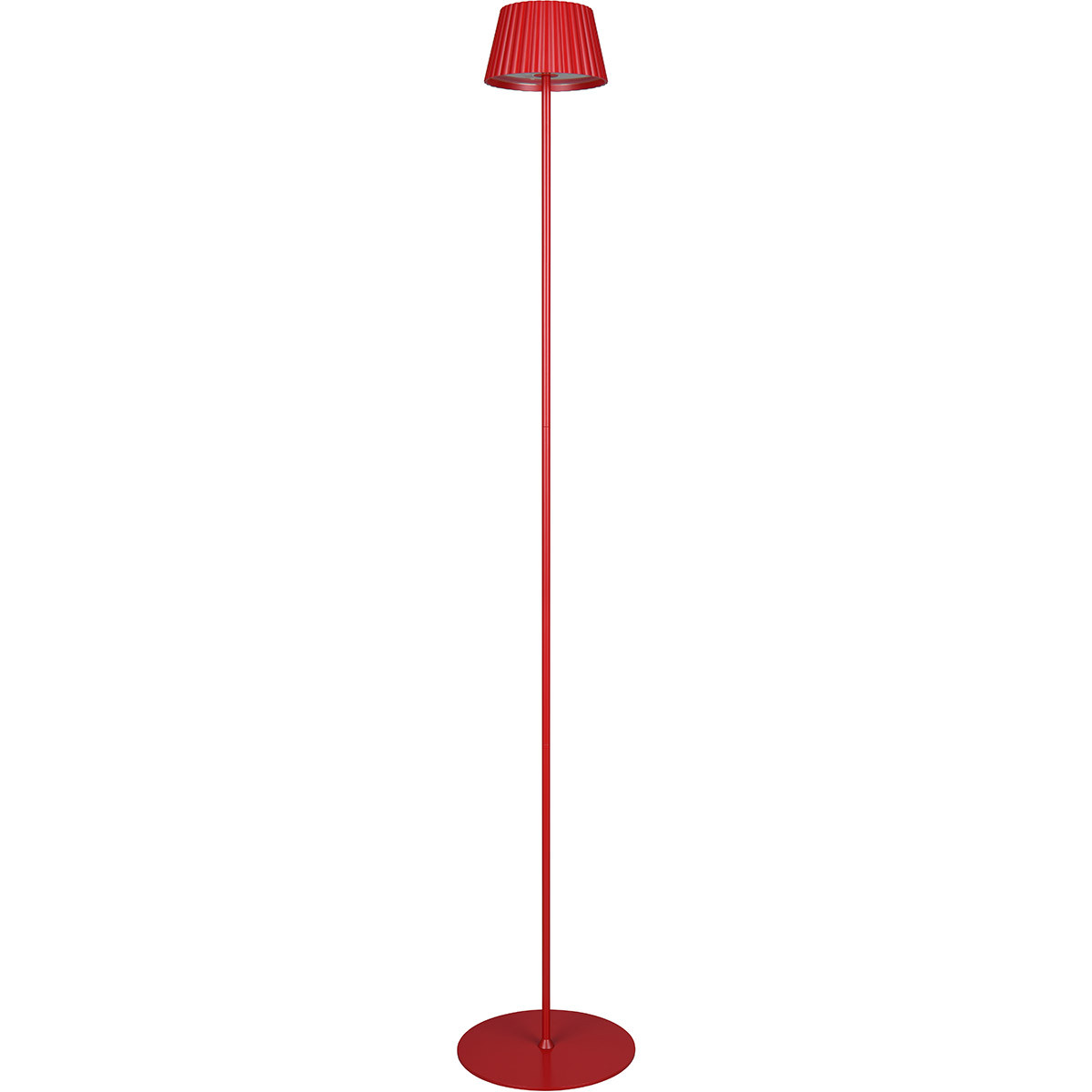 LED Vloerlamp - Trion Uraz - 1.5W - Warm Wit 3000K - Spatwaterdicht IP44 - USB Oplaadbaar - Rond - Rood - Metaal