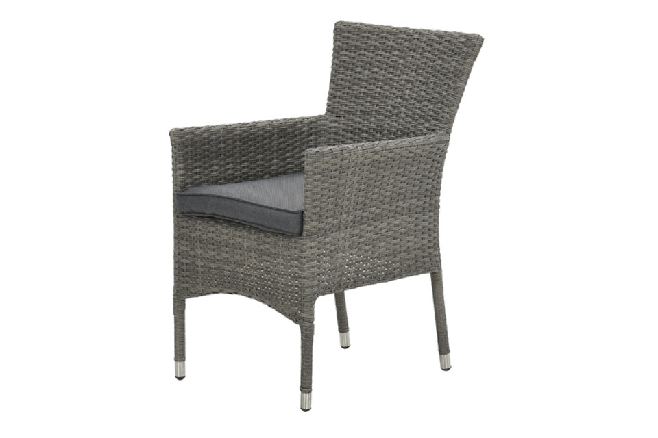 Nicosia stapelbare wicker tuinstoel - Organic grey