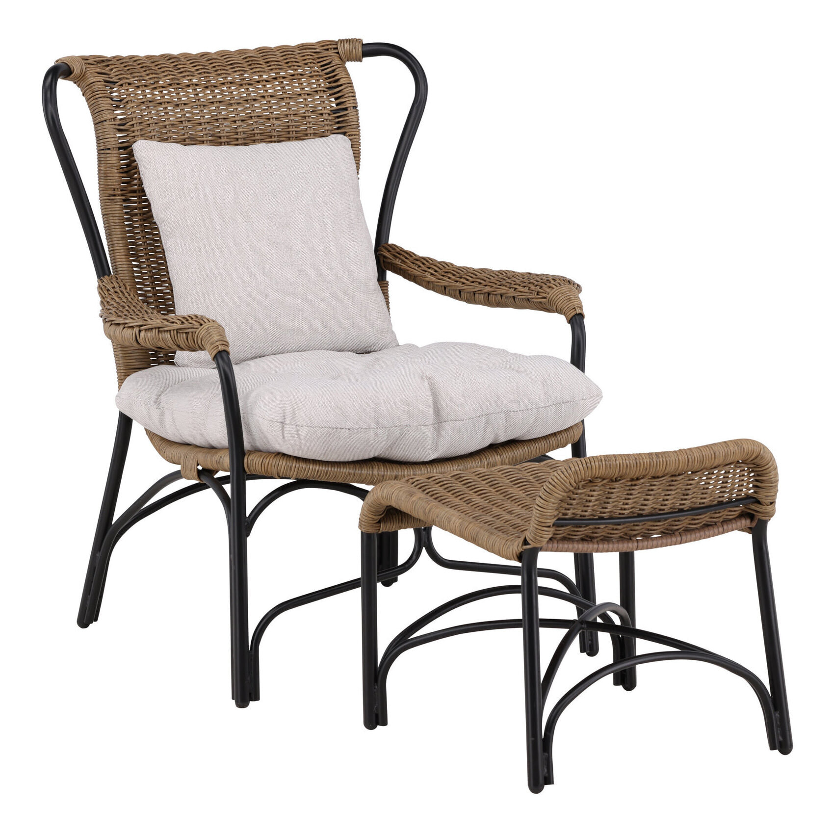 Nohr Outdoor Loungestoel Markie Rattan - Zwart