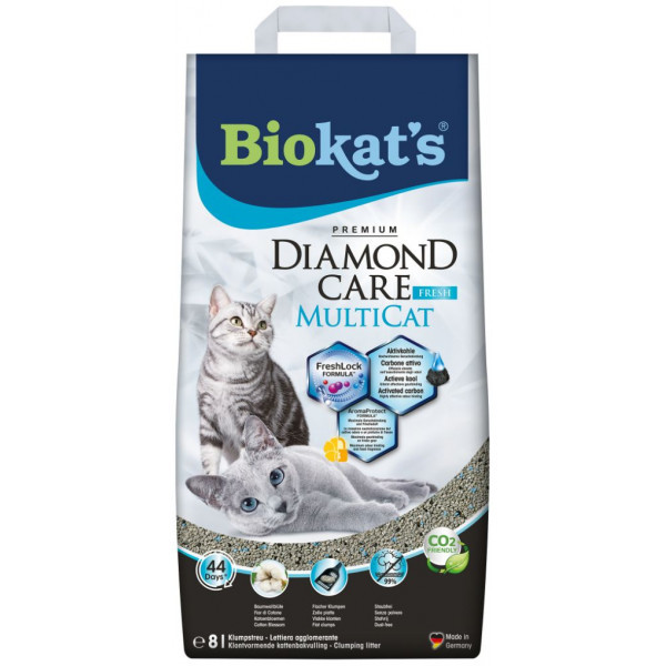 Biokat&apos;s Diamond Care Multicat Fresh kattenbakvulling 8 liter