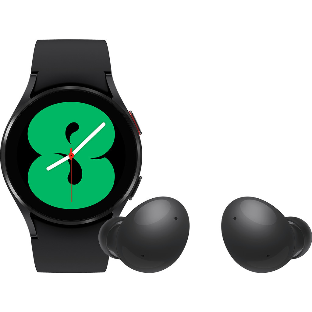 Samsung Galaxy Watch4 44 mm Zwart + Samsung Galaxy Buds 2 Zwart