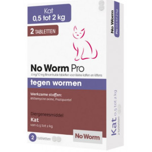 No Worm Pro Kleine Kat & Kitten 4 tabletten