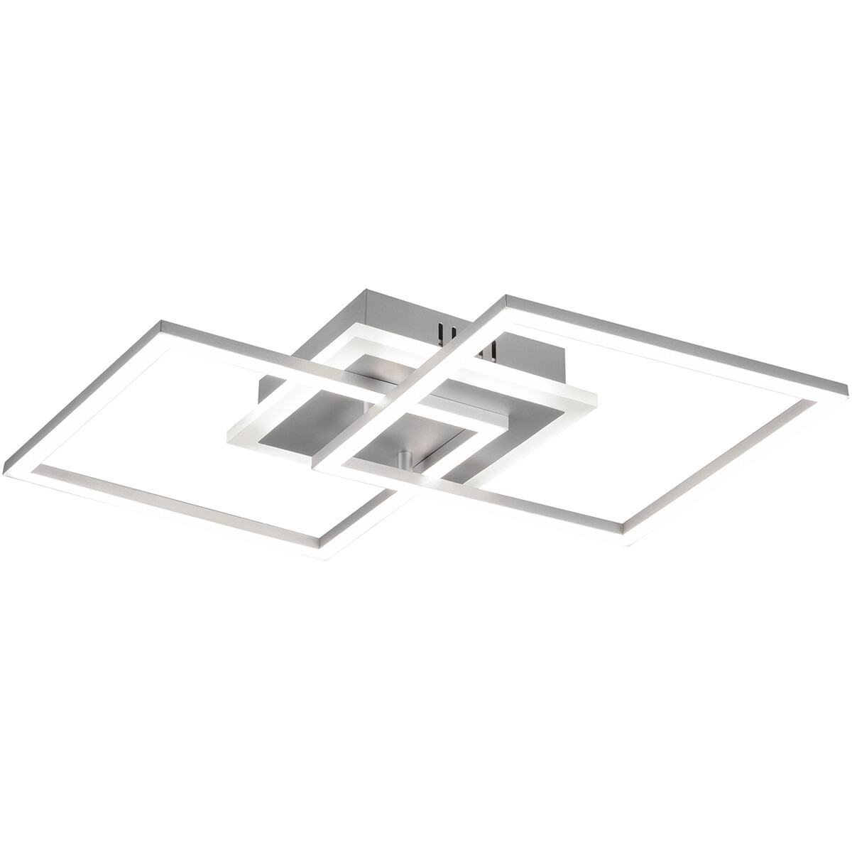 LED Plafondlamp - Plafondverlichting - Trion Venda - 25W - Warm Wit 3000K - Dimbaar - Vierkant - Mat Titaan - Aluminium